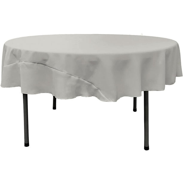 Tablcloth Polyester Poplin Tablecloth 72 Inch Round Grey Light Gray Com Tablcloth Polyester Poplin Tablecloth, 72 Inch Round Dining Table What Size Tablecloth