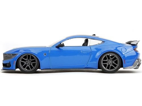Jada 2024 Ford Mustang Dark Horse Blue Metallic with Black & Gray Stripes Bigtime Muscle Series 1-24 Diecast Model Car(Selections May Vary)