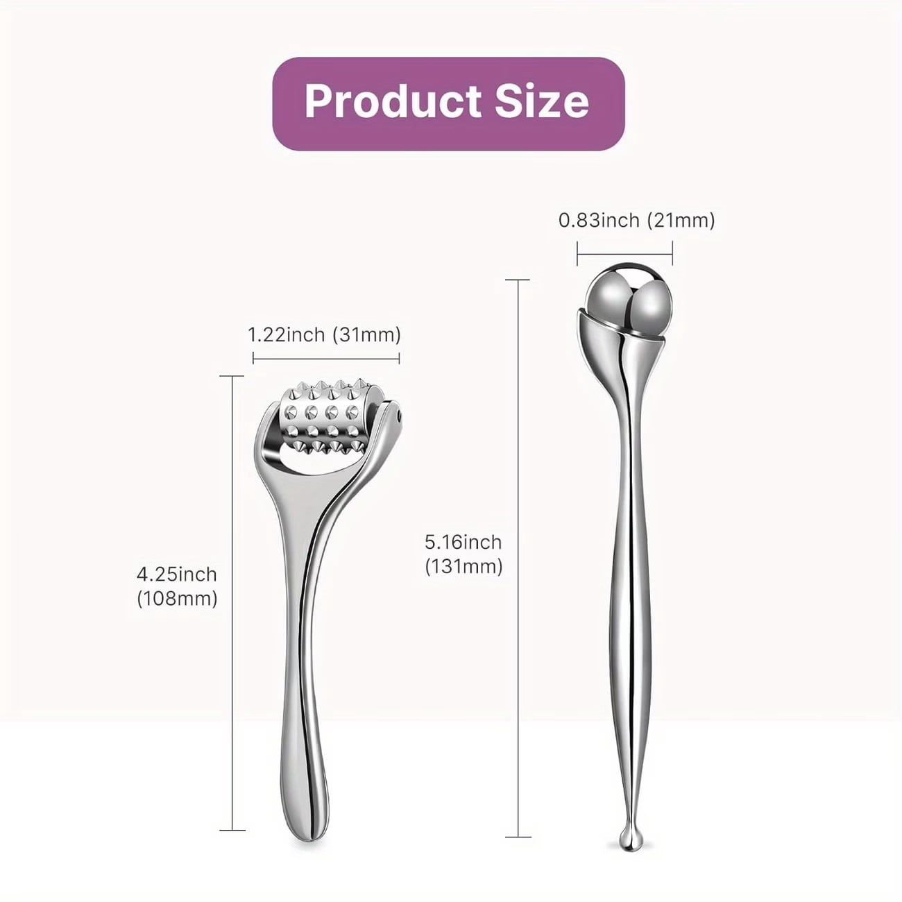2pcs, eye massager and facial roller facial massage tools suitable for daily facial care and body massage women's gifts