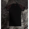thumbnail image 2 of 2025 nueva camiseta de compresión transpirable con patrón gótico rojo Fitness verano transpirable de secado rápido hombres gimnasio ropa deportiva camiseta de moda, 2 of 5