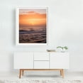 thumbnail image 2 of Sunrise at St. Augustine Beach - St. Augustine Beach Florida Photography Sunset Ocean Seascape Waves Coastal Beach Landscape White Framed Wall Art Print 11 x 14 inches, 2 of 3