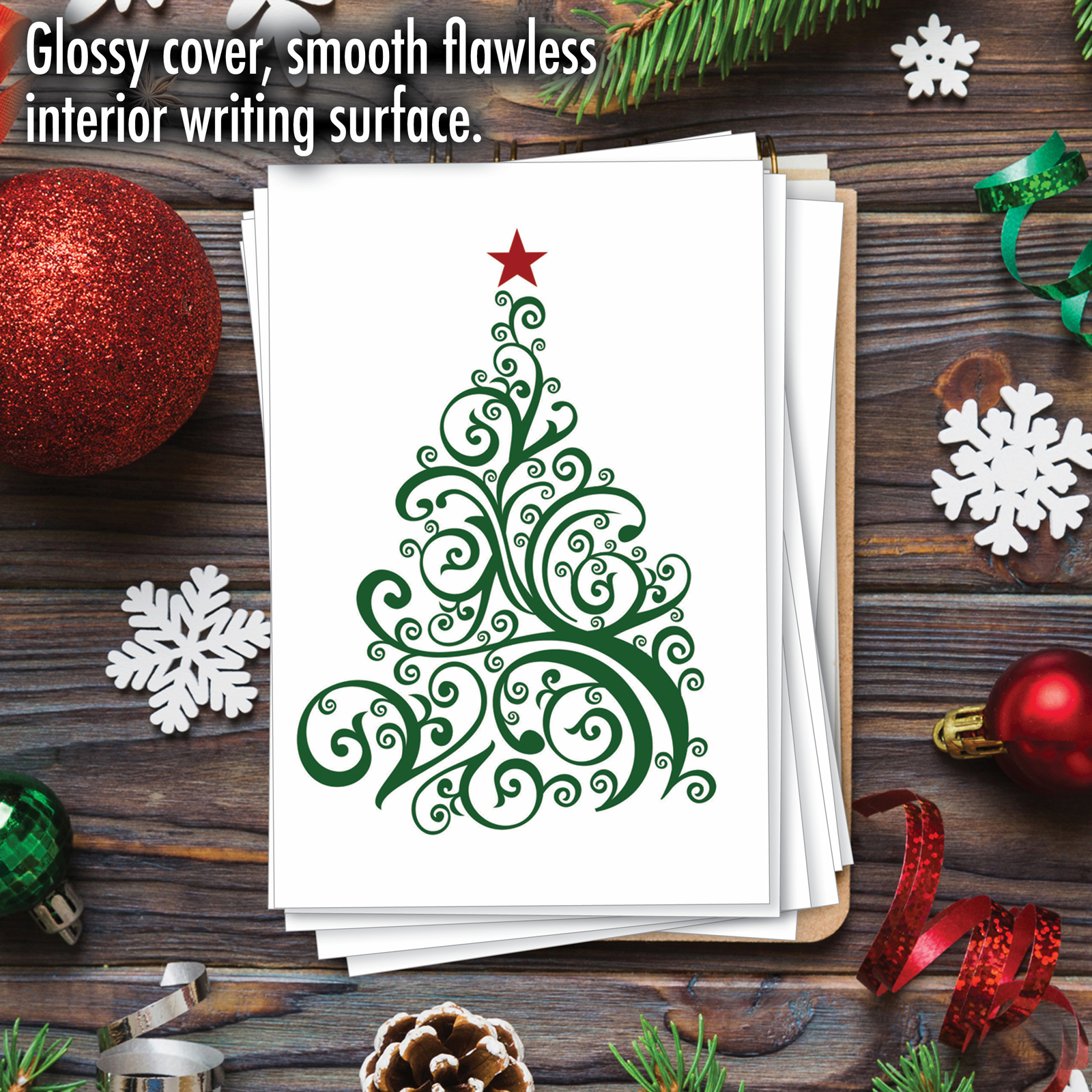 12 Christmas Thank You Cards Pack (1 Design, 12 Cards) - Fir You B5019DXTG