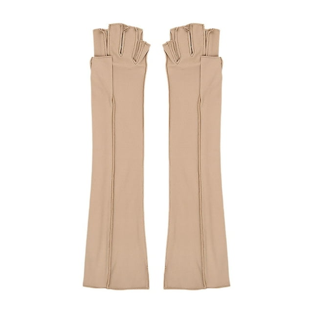 Tachiuwa Gants de Compression Longs Antidérapants pour Cyclisme Course Sport Entraînement Jaune