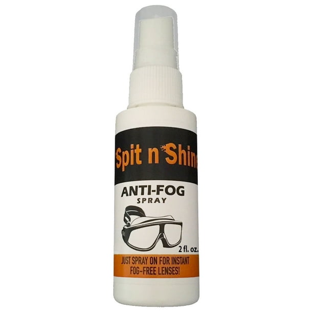 Spit n Shine Anti Fog Spray 2 oz. Prevents Fogging of Goggles, Masks, Sunglasses, Eyeglasses
