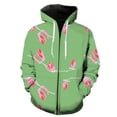 thumbnail image 1 of Sudadera con capucha y cremallera para hombre, diseño de flores de magnolia, unisex, informal, estilo Harajuku, divertida, de manga larga, gran oferta 2024, estilo hip hop, de gran tamaño, con estampa, 1 of 6