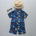 thumbnail image 4 of Otqutp Kids Toddler Baby Girls Spring Summer Cartoon Print Short Sleeve Sleepwear Outfits Satin Pajamas Set for 1 to 5 Years, 4 of 4