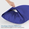 thumbnail image 3 of 500 Thread Count Egyptian Cotton Pillowcases, 2-Pack –Pillow Covers for Ultimate Comfort – Elegant Design Envelope Closure, Queen Size (20" x 30") Royal Blue Solid, 3 of 4