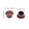 thumbnail image 4 of Uxcell 0.39'' Screw Cap Cover Locking Hole Plug Button Top Flush Type Plastic Brown 50pcs, 4 of 5