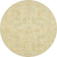 thumbnail image 1 of Ahgly Company Tapis Rond Intérieur Abstrait Marron Or Oriental, 5 Pieds Rond, 1 of 6