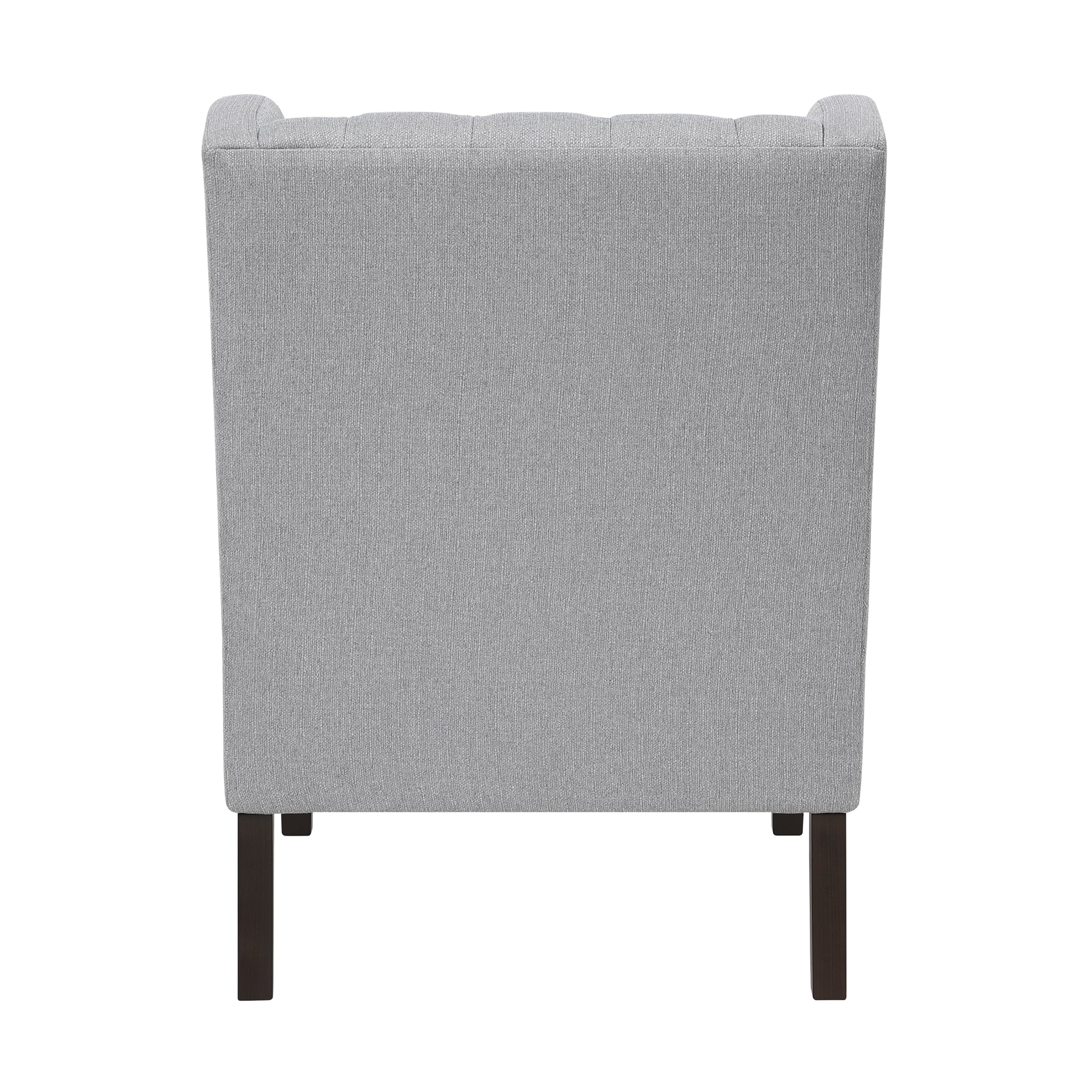 OakvillePark Velloria Textured Fabric Tufted Back Accent Chair, Gray