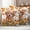White, variant on Dogs Thanksgiving Outdoor Waterproof Pillow Covers, Fall Maple Leaves Orange Pumpkins Decorative Square Throw Pillowcase Sofa Cushion Sham for Patio/Couch/Chair, 16"x16" 2 Pack