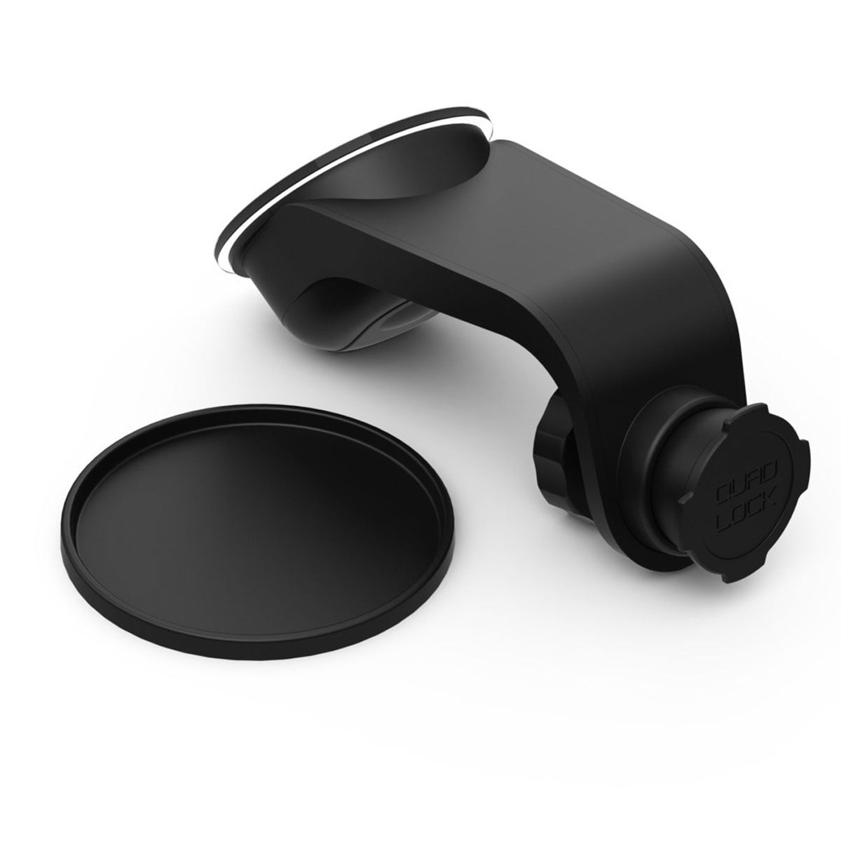Quad Lock Fully Adjustable Windshield or Dashboard Cell Phone Car Mount -  Black 
