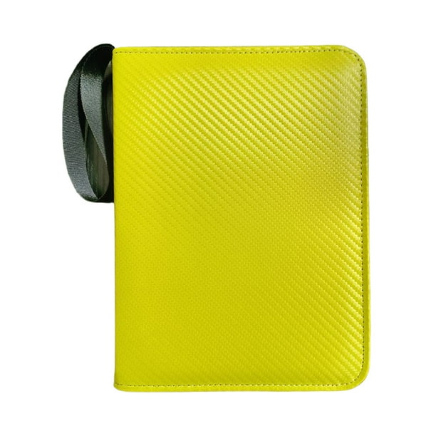 Carpeta de colección de juegos Cateissary con Clip Almacenamiento y organización del hogar amarillo