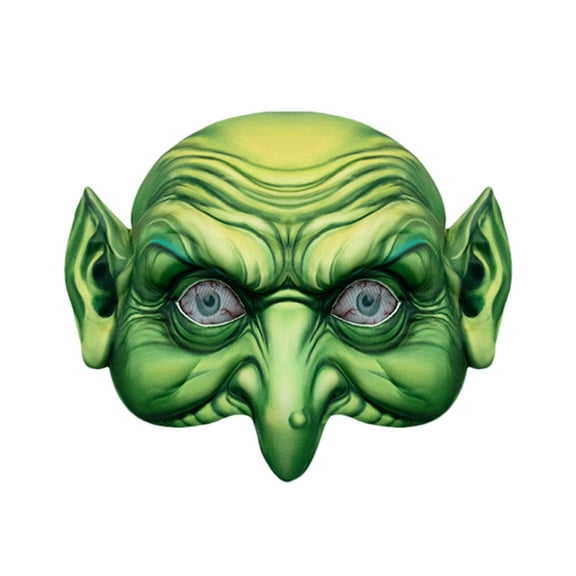 Halloween Witch Mask, Spooky Plastic Green Witch Mask for Halloween Cosplay Dress up Party Costumes
