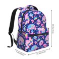 thumbnail image 2 of Disketp colorful Skull mushroom rainbow Backpack for Men and Women - Lightweight Backpack Classical with Multi-pockets Casual Daypack for College Workplace Travel, 2 of 5