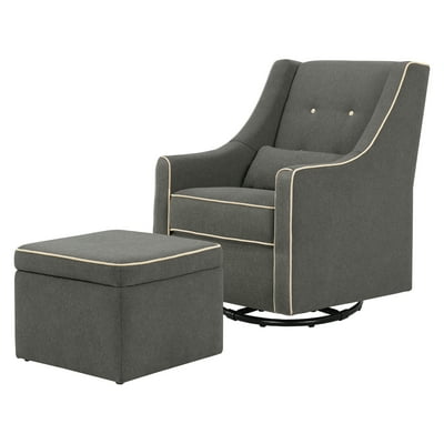 Modern Glider and Ottoman Set in Dark Grey with Cote dIvoire Ubuy