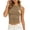 Khaki, variant on MAFYTYTPR Women's High Neck Ruched Sides Ribbed Tank Tops Solid Color Spring Summer Casual Tops for Everyday Wear S-XXL