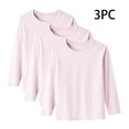 thumbnail image 2 of Diufon 3 Packs Boys Girls Long Sleeve Shirts Toddler Kids Athletic Crewneck Tops Fall Winter Basic Undershirt for Sleep, 2 of 8