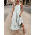 thumbnail image 4 of Vestido largo Zeagoo con estampado floral escalonado, playa hawaiana, talla XL, para mujer, 4 of 6