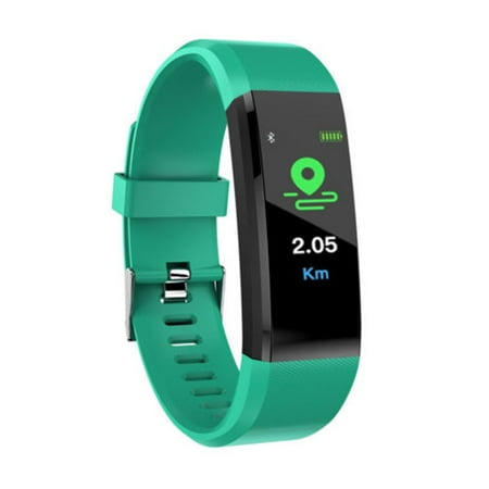 Bluetooth Smart Watch Heart Rate Blood Pressure Monitor Fitness Tracker Bracelet green Walmart
