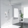 thumbnail image 3 of Kichae 12'' Ceiling Mount Rainfall Shower Head System with Faucet and Hose，Brushed Nickel, 3 of 8