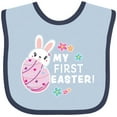 thumbnail image 3 of Inktastic My First Easter with Bunny Behind Egg Girls Baby Bib, 3 of 4