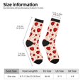 thumbnail image 2 of Hirioo Red Ladybug Pattern Adult Middle Tube Socks Breathable Sock Non-Pilling,Contrasting Color Design, 2 of 6