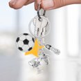 thumbnail image 2 of Llavero de fútbol, adorno para mochilas, llavero con balón de fútbol, llavero para amantes de los deportes, accesorios de fútbol para aficionados., 2 of 8