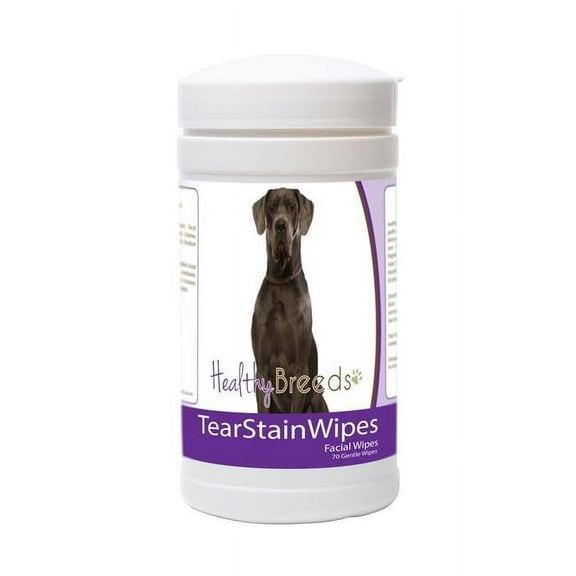 Healthy Breeds 840235173250 Great Dane Tear Stain Wipes - 70 Count