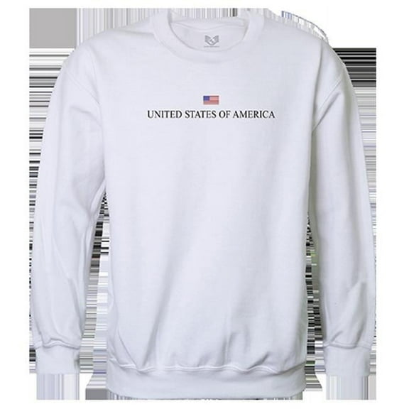 USA Graphic Crewneck Sweatshirt, White - Extra Large