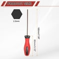 thumbnail image 2 of Uxcell 2pcs 2.5mm Metric Hex Screwdriver Magnetic Screwdrivers S2 Alloy Steel Red Brown, 2 of 7
