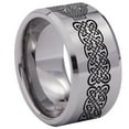 thumbnail image 3 of Celtic Cross Knot Shield Tungsten Carbide Ring, 3 of 9