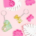 thumbnail image 4 of Love Bear Palm Bone Tamaño redondo Cabeza de gato Dibujos animados Gato Llavero de silicona Juego de moldes Espejo de goteo Molde, 4 of 5