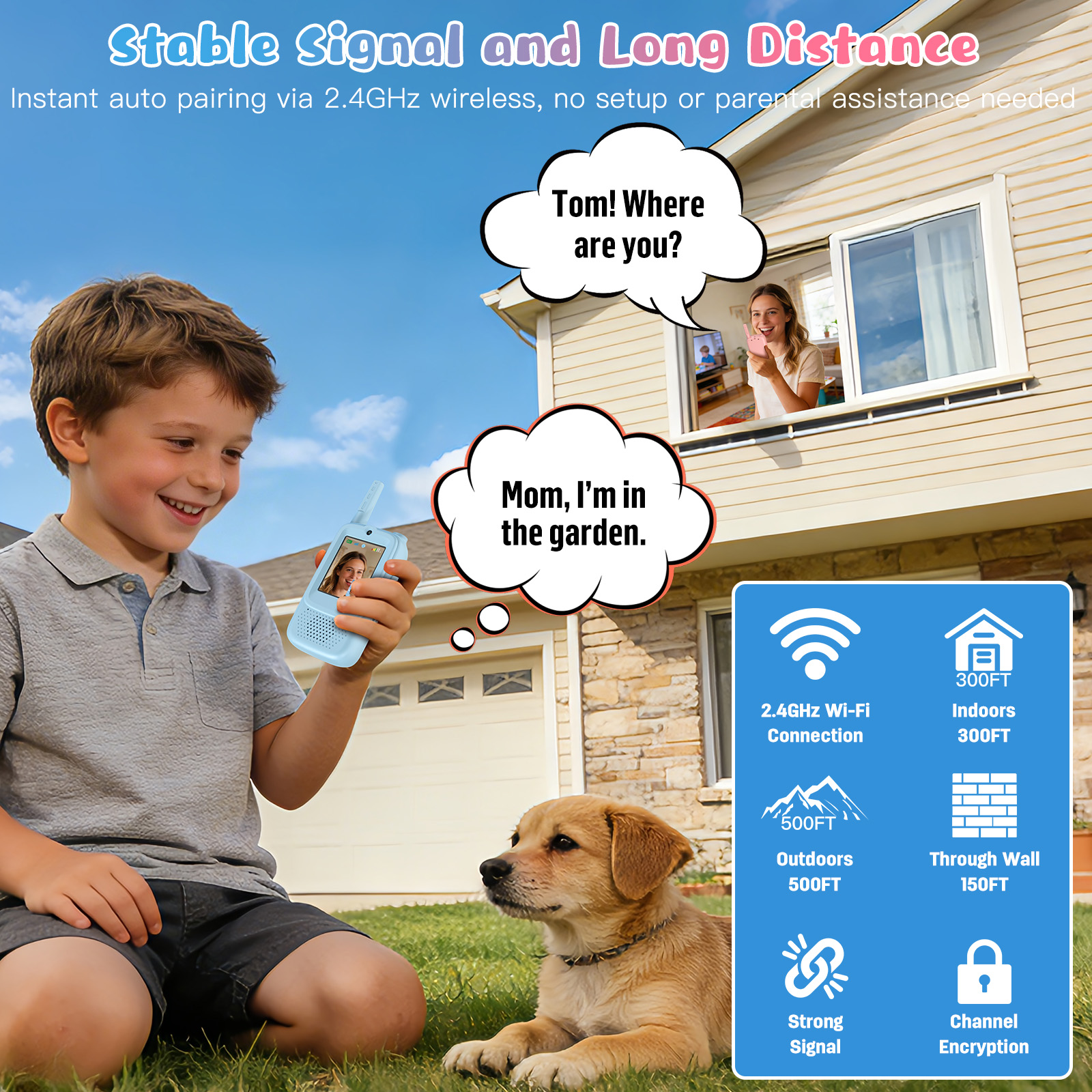 ZealSound Video Walkie Talkies 2-Pack Blue and Pink photo 8