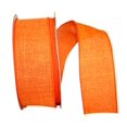 thumbnail image 2 of Reliant Ribbon 92573W-762-40K Everyday Linen Value Wired Edge Ribbon - Tangerine - 2.5 in. x 50 yards, 2 of 3
