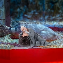 EXHUMKY 1Pcs Artificial Figurine Aquarium Hideout Resin Ancient Drunk Elderly Man Design Fish Tank Decorations