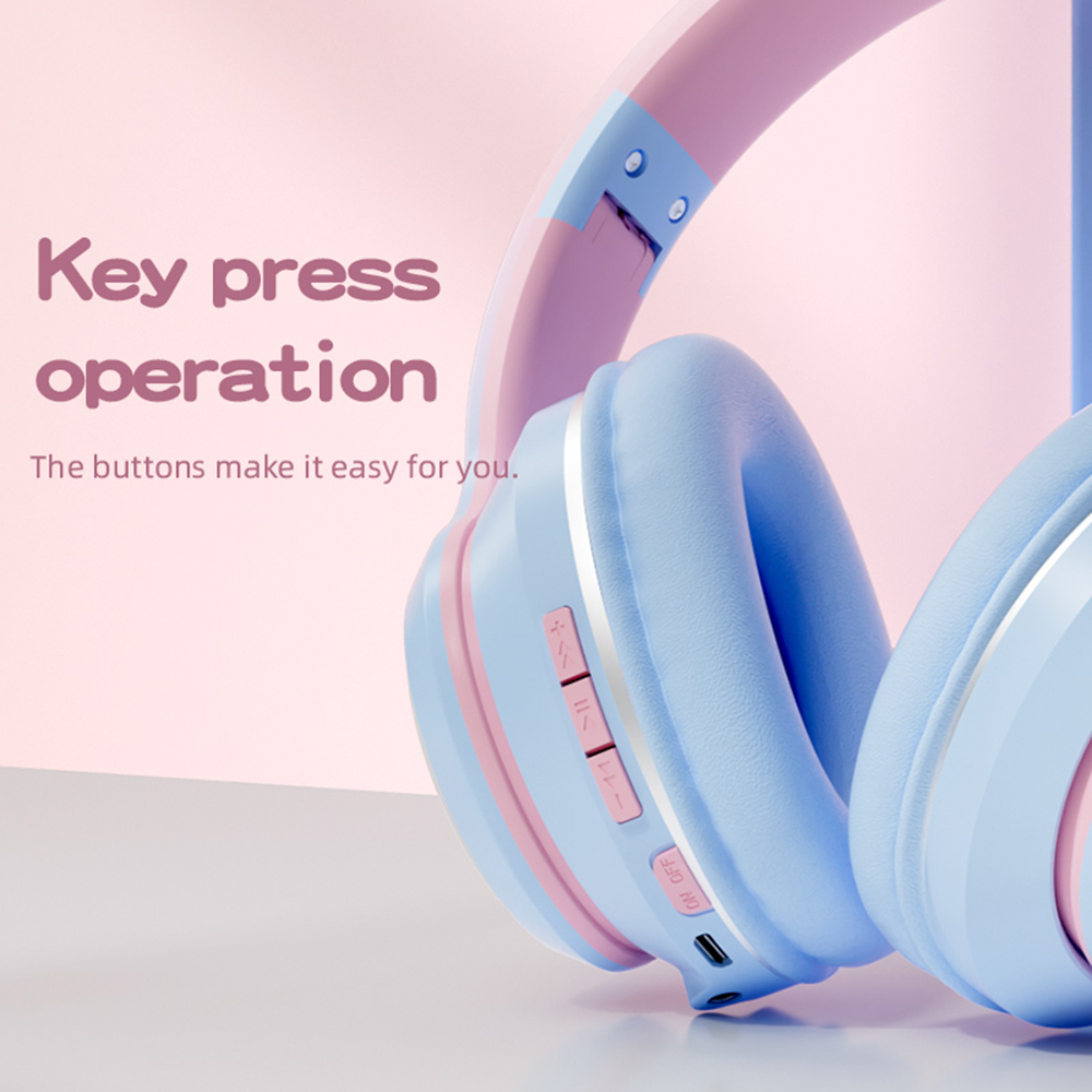 Docooler Kids Wireless Bluetooth Headphones, Pink photo 6