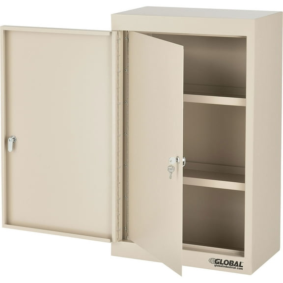 Global Industrial Large Narcotics Cabinet Double Door/Double Lock 18""W x 10""D