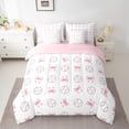 thumbnail image 2 of Manfei Cute Bow Tie 7-Piece Twin Bedding Sets,Baseball Sport Game Bedding Comforter Set,Ball Gamer Sheet Sets For Girls Teens,Luxury Bedroom Decor Reversible, 2 of 8