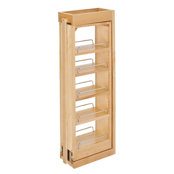 Rev-A-Shelf 432-WF33-6C 6 In Wood Wall Filler Cabinet Organizer, Maple