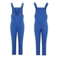 thumbnail image 5 of KEUSN Women Casual Cotton Linen Jumpsuit Overalls Dungaree Retro Harem Pants Trousers, 5 of 9