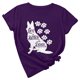 thumbnail image 1 of Camiseta de manga corta con estampado de animales y cuello redondo suelto a la moda de verano para mujer Pompotops hfajkhk135153, 1 of 6