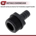 thumbnail image 6 of Unique Bargains Plastic Hose Barb Fitting 5/8" 1/2"BSPT Male Thread Straight Pipe Connector 5 Pcs, 6 of 7