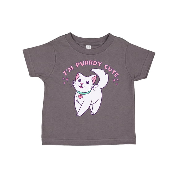 Inktastic I'm Purrdy Cute White Kitty Cat Boys or Girls Toddler T-Shirt