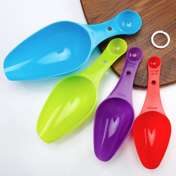unbranded 2Jgo Cucharas Medidoras Doble Plástico Para Condimentos Café Sal
