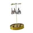 thumbnail image 3 of Candelabro giratorio Gloria de acero inoxidable con bandeja para velas de té, 3 of 8
