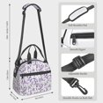 thumbnail image 2 of Uemuo Lavender Flowers Printed Lunch Bag Lunch Box Reusable Insulated Lunch Tote Bag, Leakproof Thermal Cooler Sack Food Handbags Case High Capacity, 2 of 5