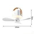thumbnail image 3 of Portable LED Camping Fan with Remote Control - 7200mAh Battery Operated Fan Adjustable Wind Speeds - Lightweight Durable Design for Outdoor Fishing Grilling Indoor Use,White B, 3 of 5