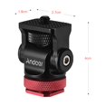 thumbnail image 2 of Andoer 180° Rotary Mini Ball Head Ballhead Hot Flash Shoe Mount Adapter 1/4 Inch Screw with Wrench for DSLR Camera Microphone LED Video Light Monitor Tripod Monopod, 2 of 8