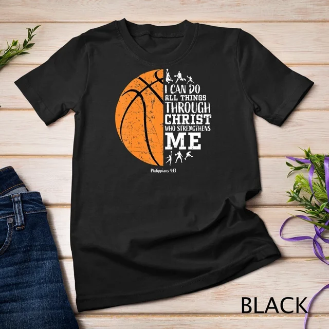 Cadeaux Religieux de Basketball Chrétien, T-Shirt Graphique de Sport, pour Hommes et Femmes jusqu'à 5TG
